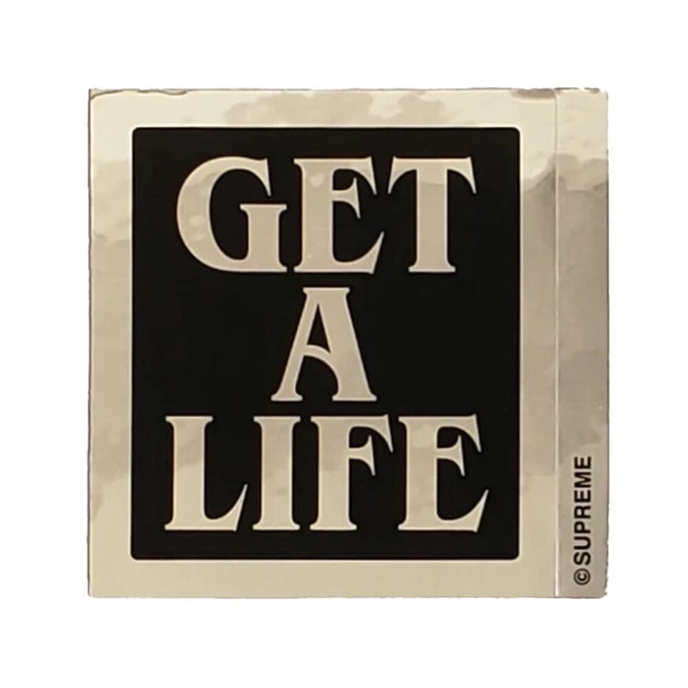 Supreme “Get A Life” Sticker FW12 Classic Text Graphic Authentic